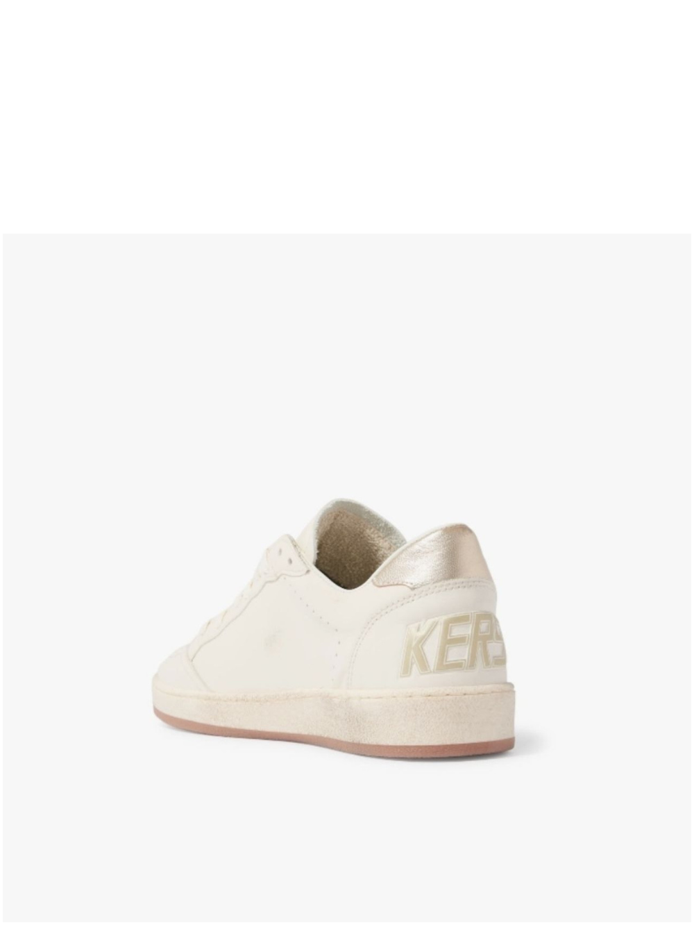 Golden Goose Women’s Ball Star in white leather with crystal star and metallic heel tab