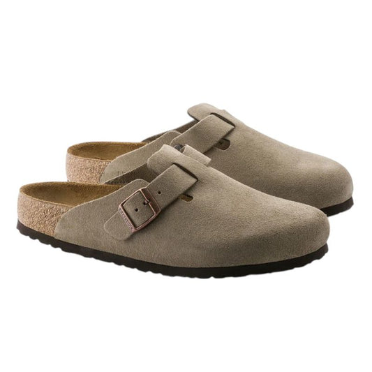 Birkenstock Boston Soft Footbed – Suede Taupe