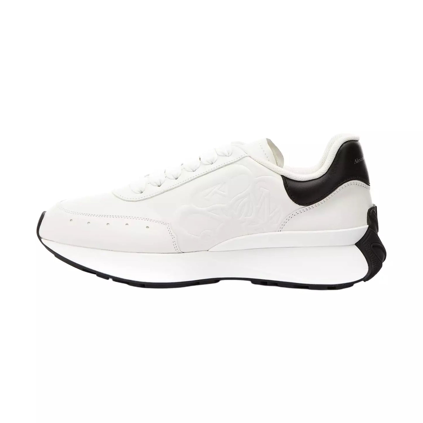 Alexander Mcqueen Oversized Graffiti Sprint Runner – White Black