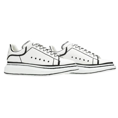 Alexander Mcqueen Oversized – White Black Outline
