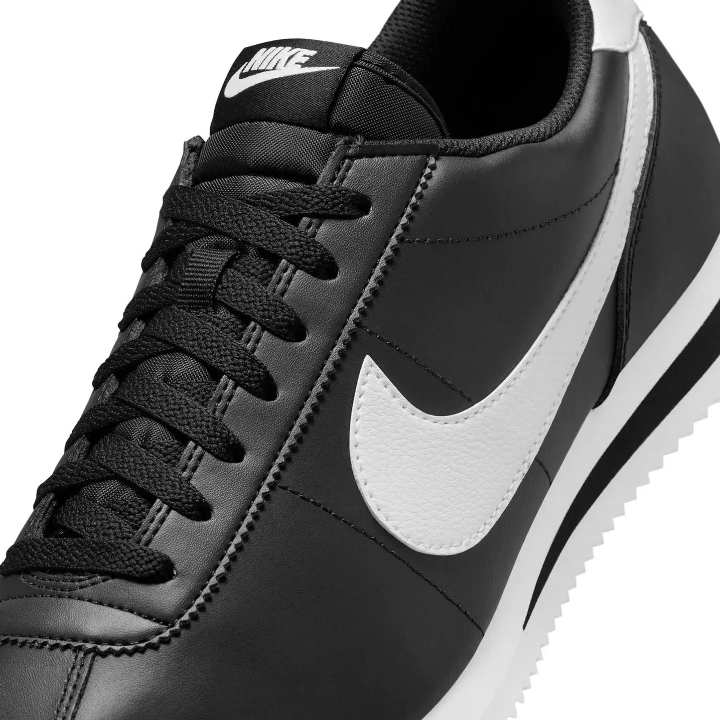 nike cortez  - black white