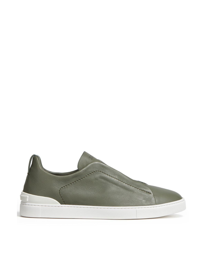 ZEGNA Triple Stitch leather sneakers
