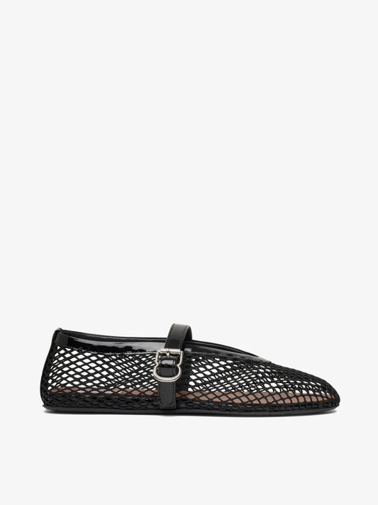 Alaïa Black mesh ballet flats