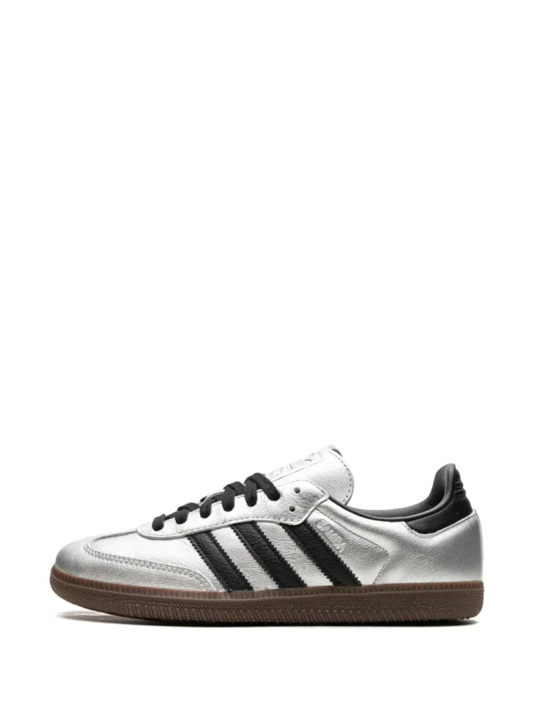 adidas Samba OG Womens Sneaker Silver Metallic Black Gum