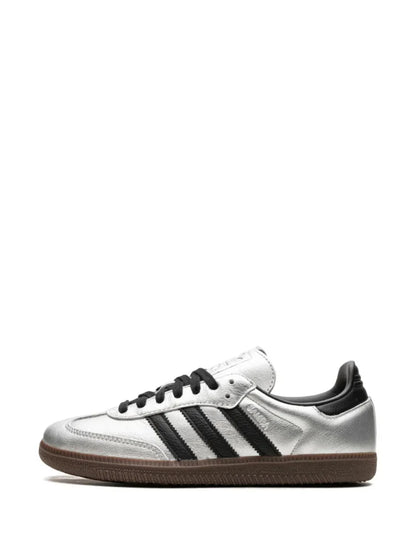 adidas Samba OG Womens Sneaker Silver Metallic Black Gum