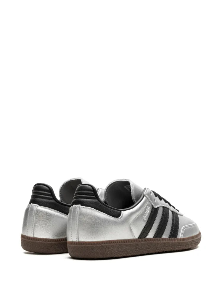 adidas Samba OG Womens Sneaker Silver Metallic Black Gum