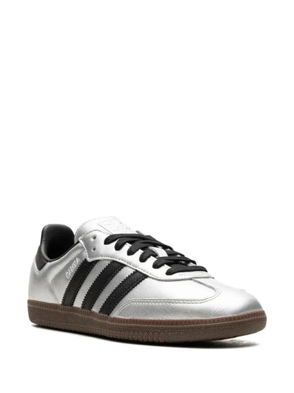 adidas Samba OG Womens Sneaker Silver Metallic Black Gum