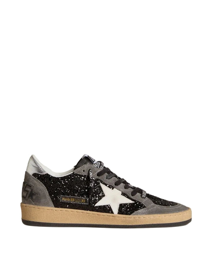 Golden Goose Women's gray and black Ball Star LTD in glitter with Skins