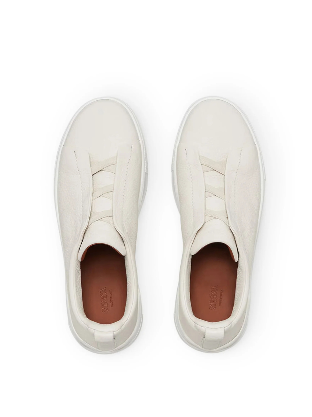ZEGNA triple stitch leather sneakers