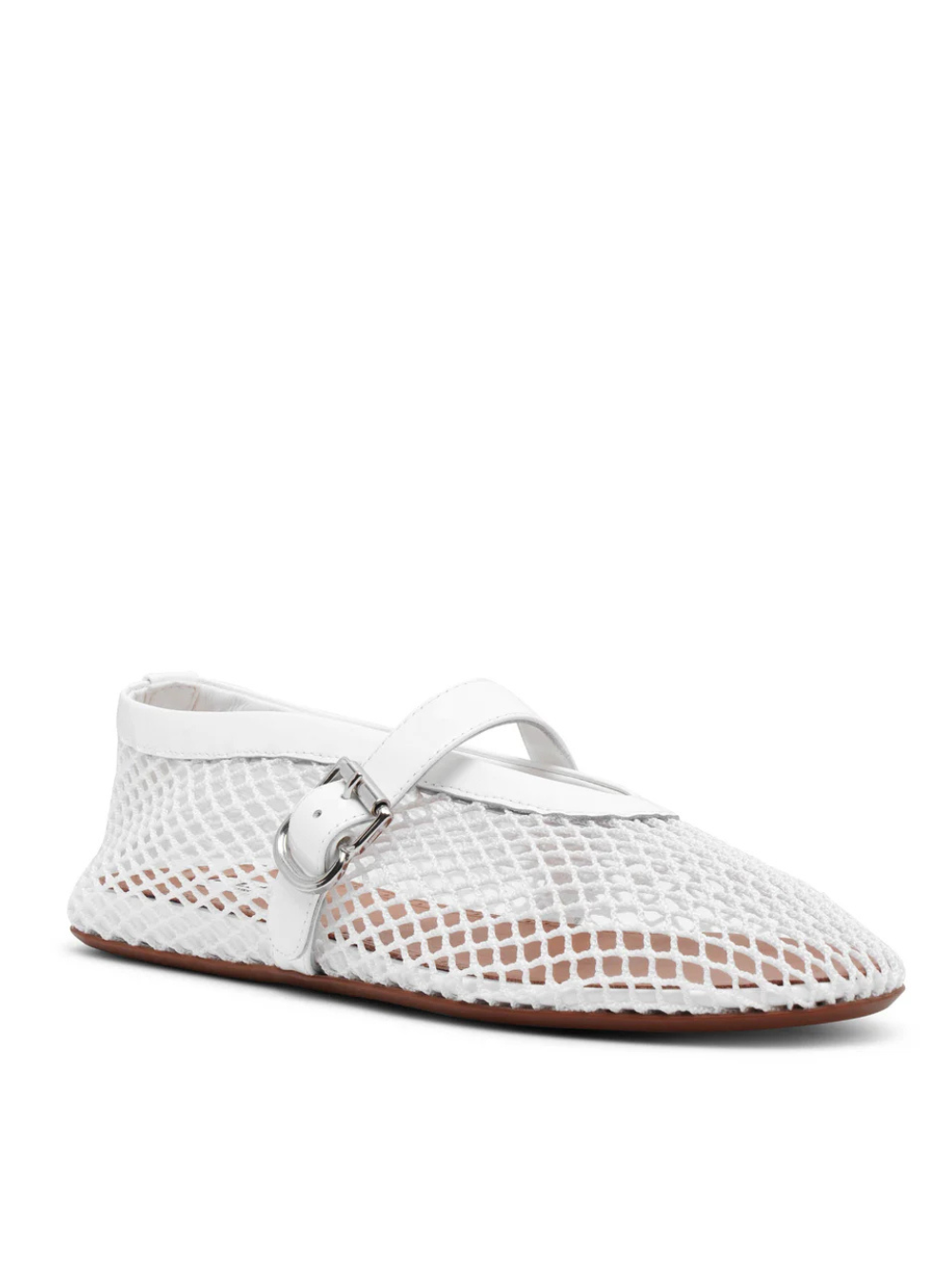 Alaïa White mesh ballet flats