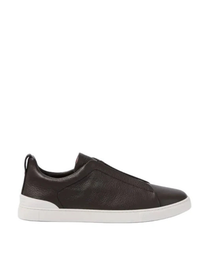 Brown Zegna Triple Stitch low-top sneakers
