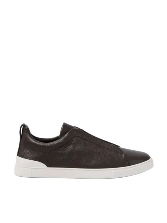 Brown Zegna Triple Stitch low-top sneakers