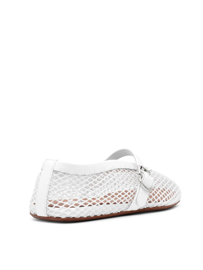 Alaïa White mesh ballet flats