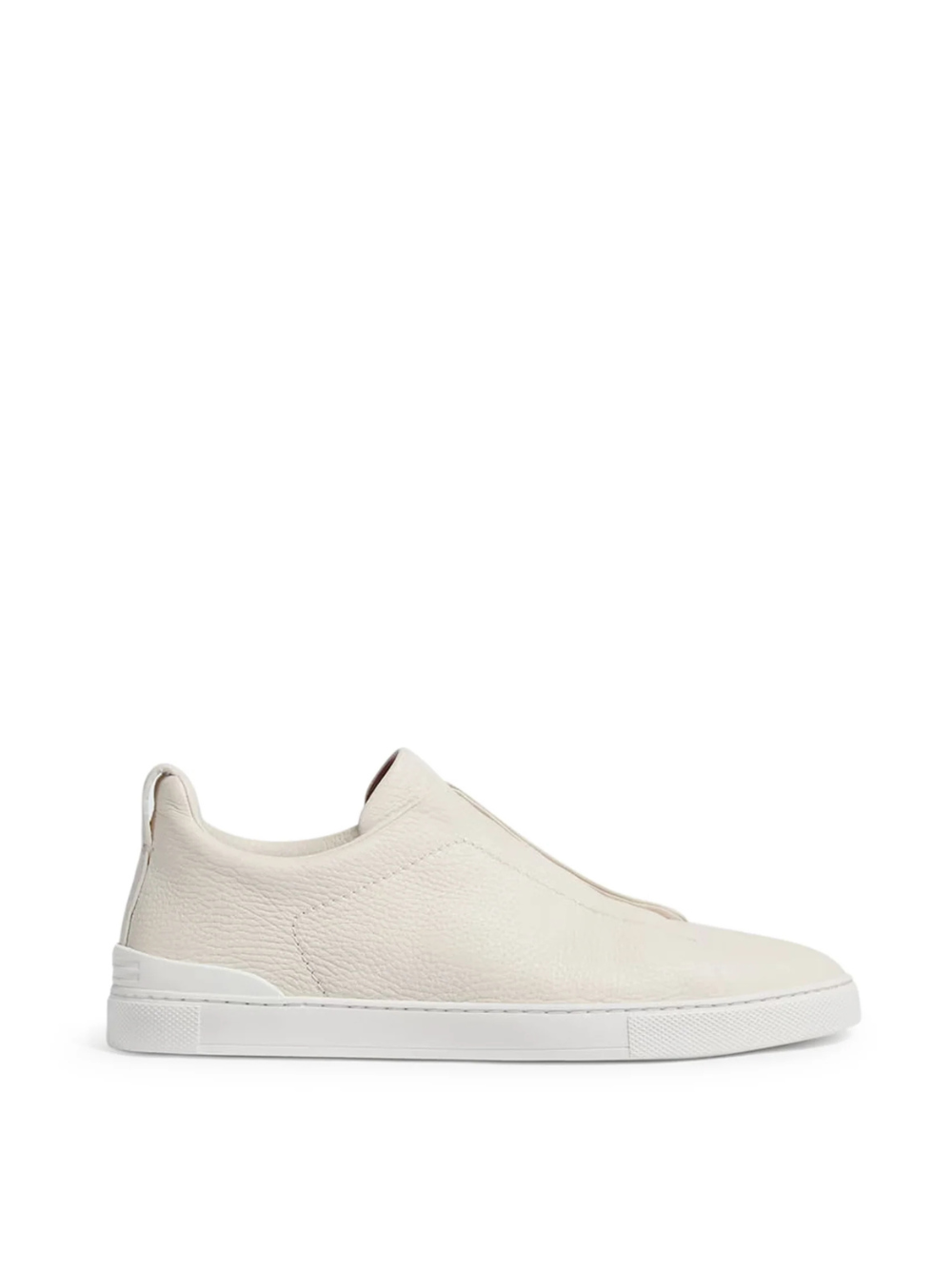ZEGNA triple stitch leather sneakers