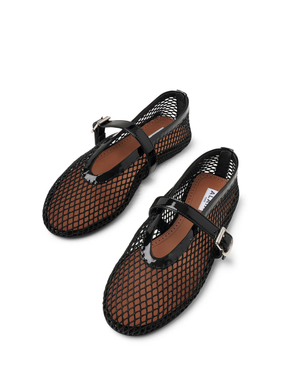 Alaïa Black mesh ballet flats