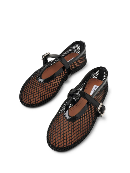 Alaïa Black mesh ballet flats