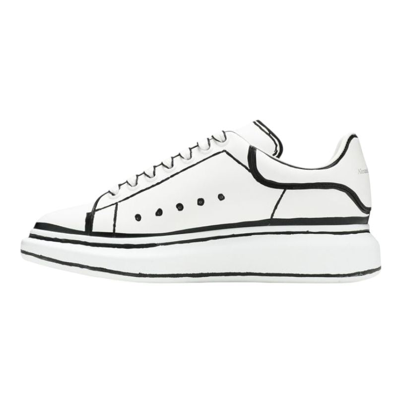 Alexander Mcqueen Oversized – White Black Outline