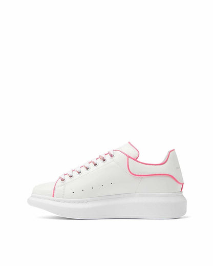 Alexander McQueen Oversized Sneaker in Leather White Neon-Pink