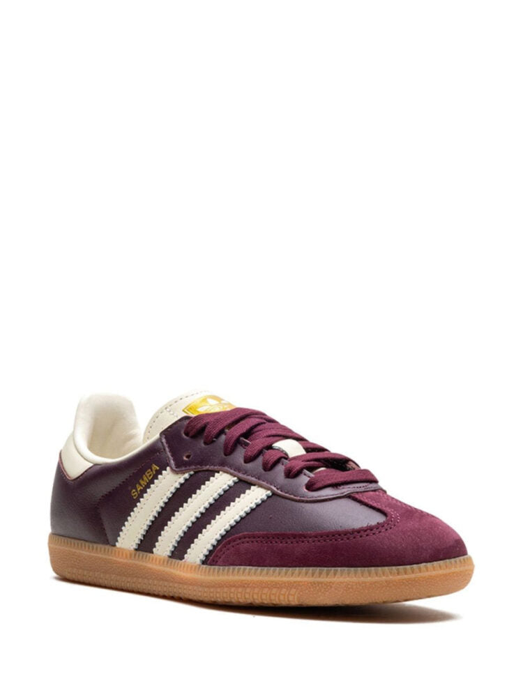 Adidas Samba OG Maroon Cream White Gold Metallic