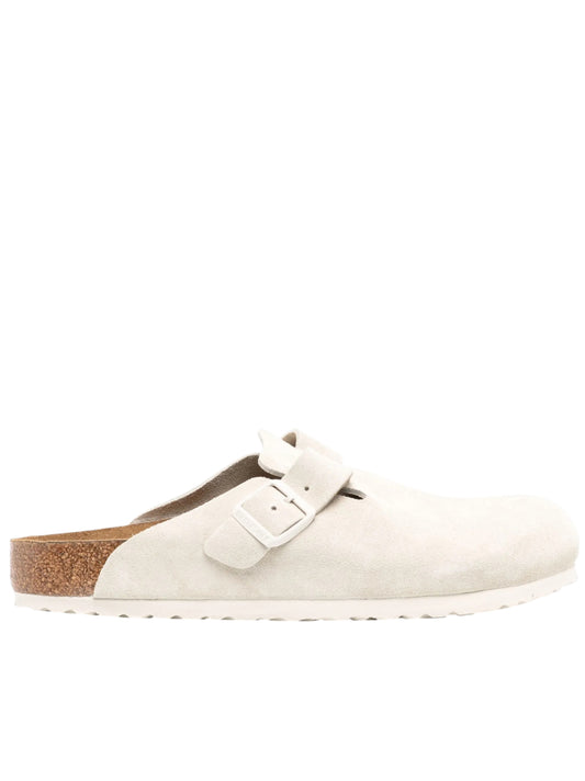 Birkenstock boston soft foodbed Suede Antique White