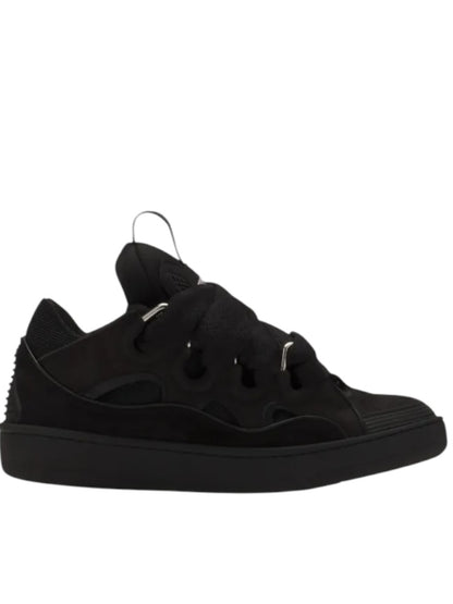 Lanvin ‘Curb’ Leather Blend Sneakers in Black