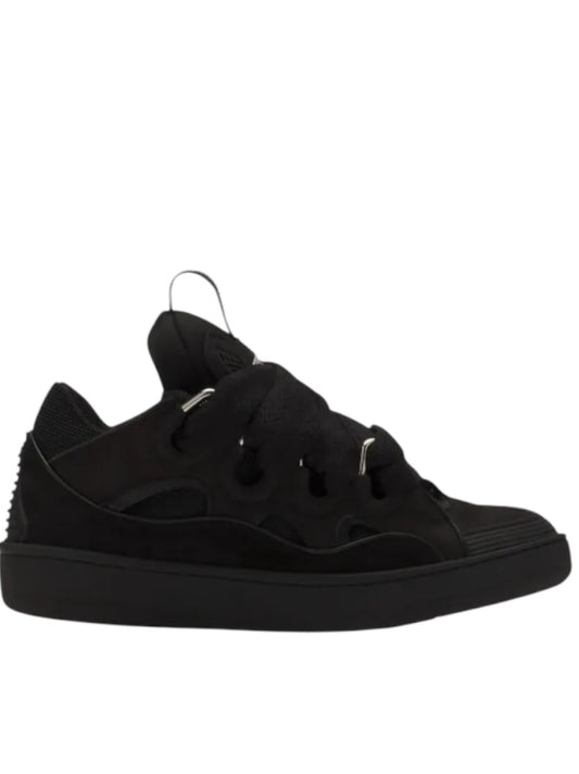 Lanvin ‘Curb’ Leather Blend Sneakers in Black