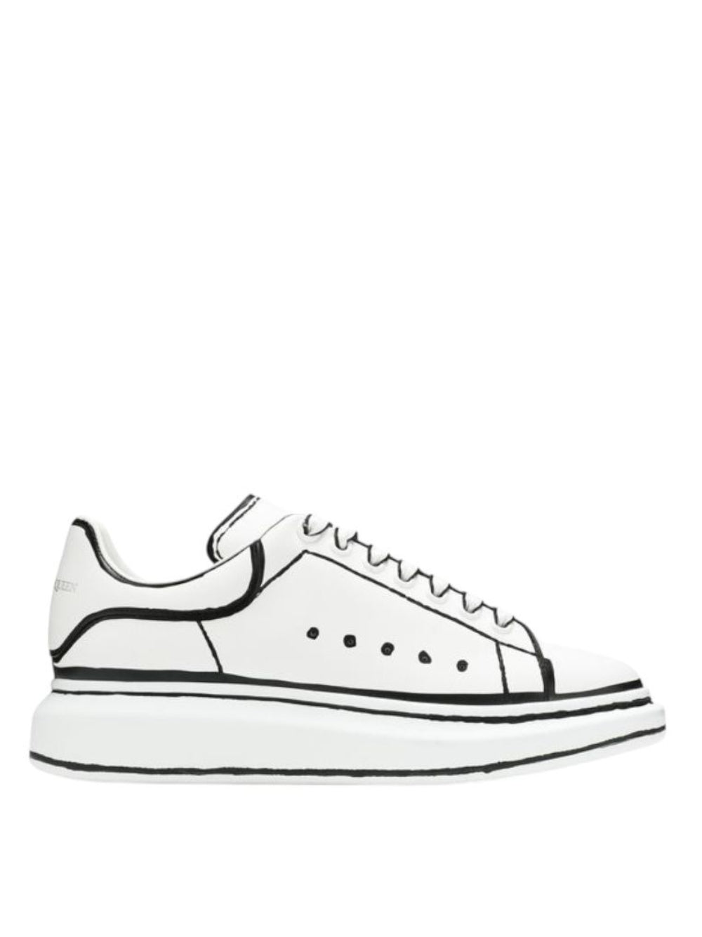 Alexander Mcqueen Oversized – White Black Outline