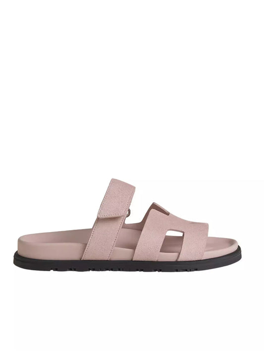 Hermes Chypre Sandal – Pink Suede
