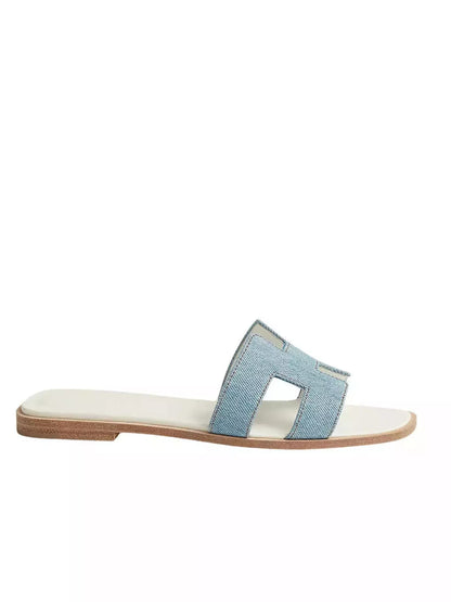 Hermes Oran Sandal Bleu/Clair