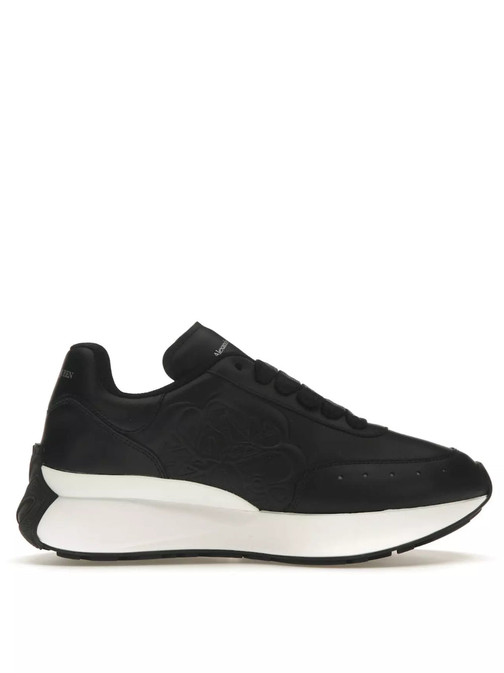 Alexander Mcqueen Oversized Graffiti Sprint Runner – Black White