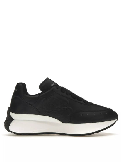 Alexander Mcqueen Oversized Graffiti Sprint Runner – Black White