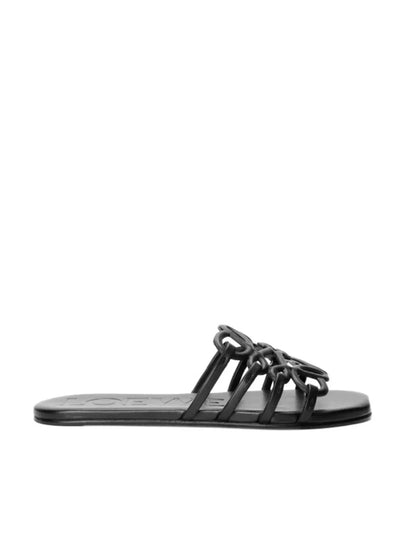Loewe, Petal Anagram leather slides