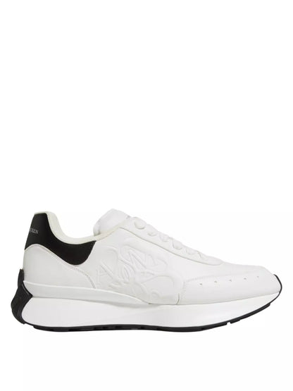 Alexander Mcqueen Oversized Graffiti Sprint Runner – White Black