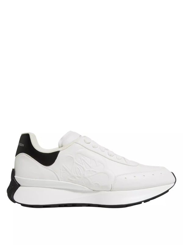 Alexander Mcqueen Oversized Graffiti Sprint Runner – White Black