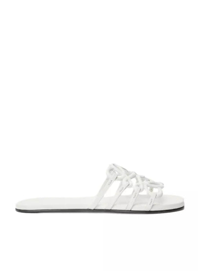Loewe, Petal Anagram leather slides