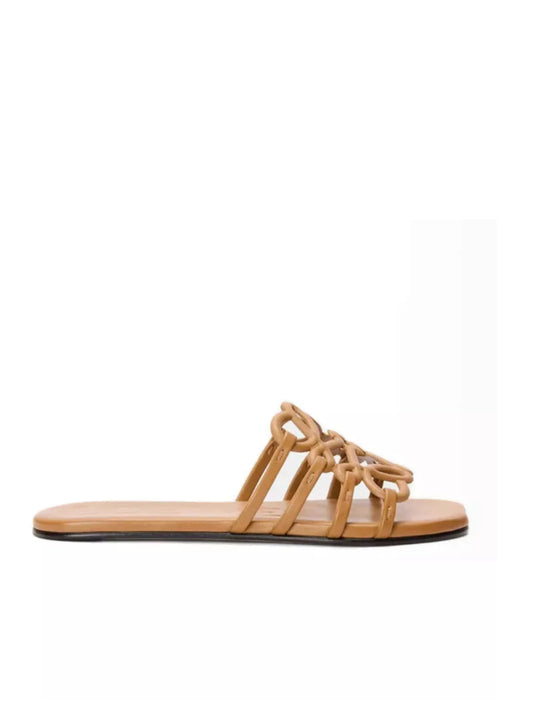 Loewe, Petal Anagram leather slides