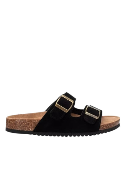 Birkenstock Arizona Suede Leather Black Narrow Fit