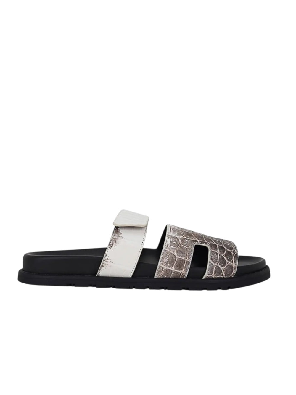 Hermes Himalaya Crocodile Chypre Slingback Flat Sandals