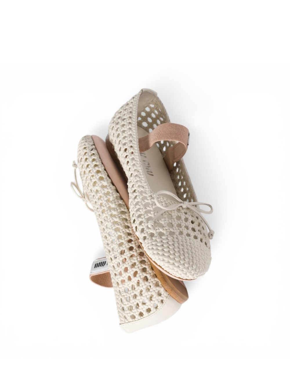 Miu Miu Woven Nappa , Leather Ballerinas