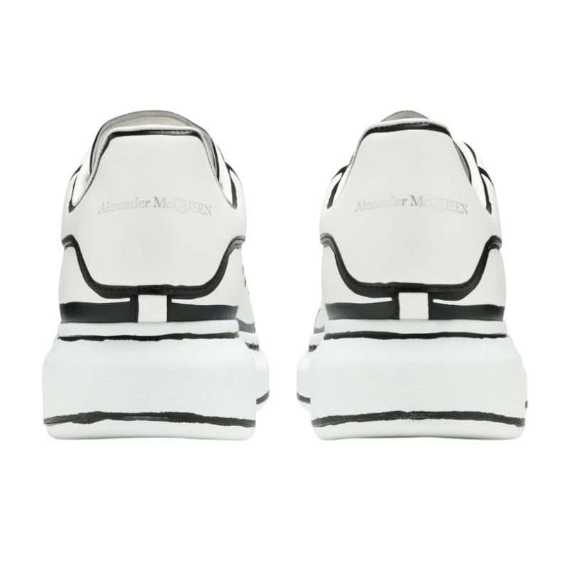 Alexander Mcqueen Oversized – White Black Outline