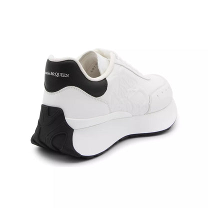 Alexander Mcqueen Oversized Graffiti Sprint Runner – White Black