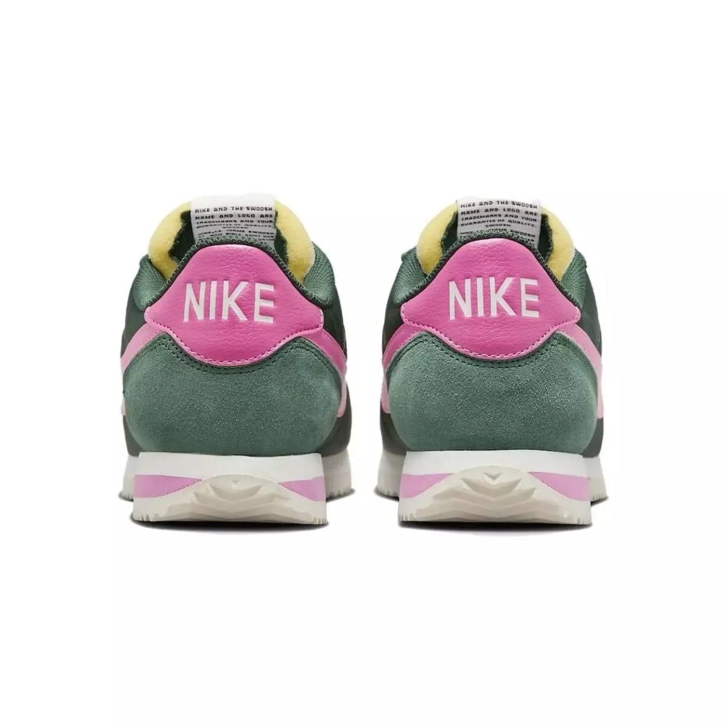 nike cortez - green pink