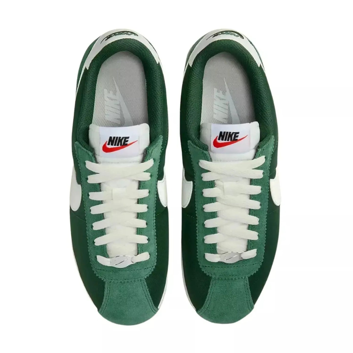nike cortez - green white