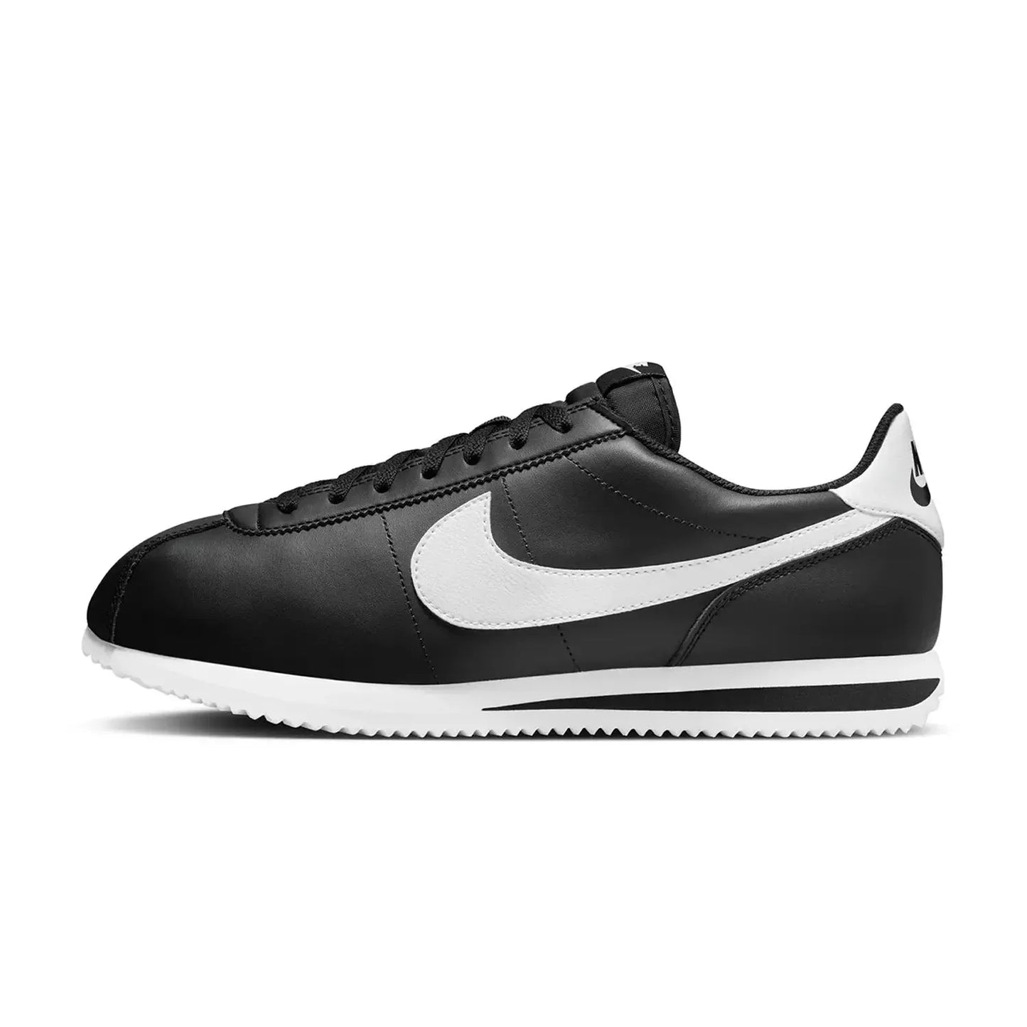 nike cortez  - black white