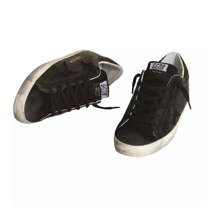 Golden   Goose   Women's   Superstar Glitter Heel Low Top Sneakers in black