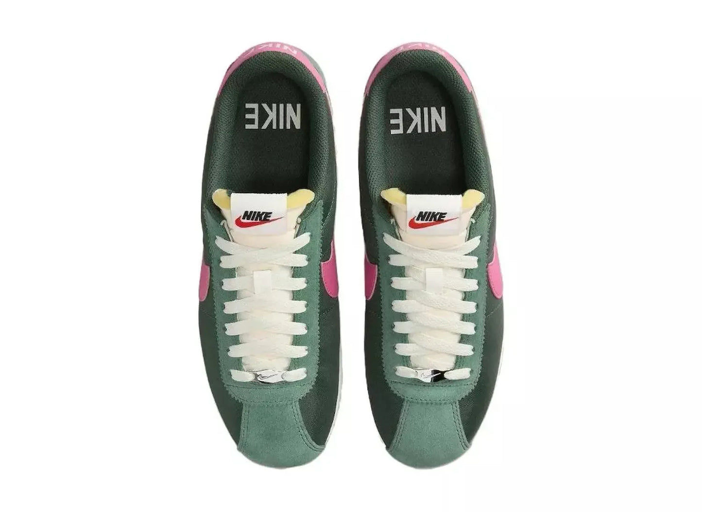 nike cortez - green pink
