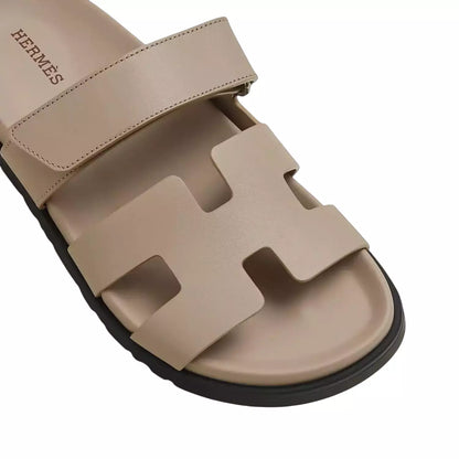 Hermes Chypre Sandal – Beige Mastic Calfskin Leather