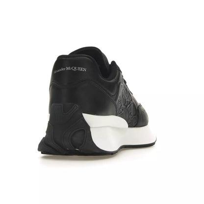 Alexander Mcqueen Oversized Graffiti Sprint Runner – Black White